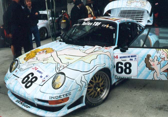 Image result for porsche 993 GT2 Le Mans 1998 naked lady