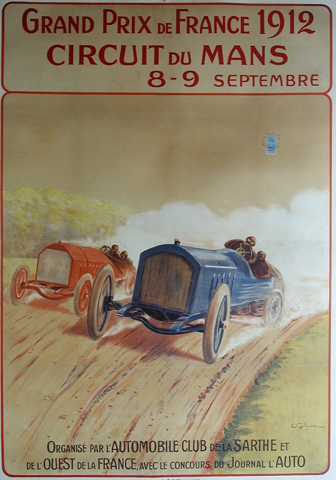 1912 Le Mans original event poster