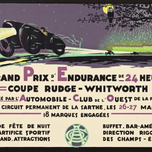 1923 Le Mans original event poster