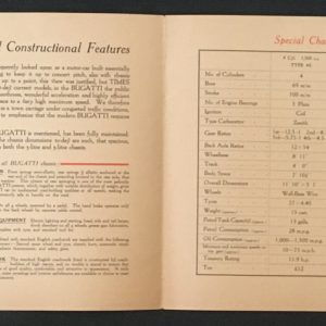1930 Bugatti full range catalog