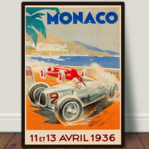 1936 Monaco GP original poster