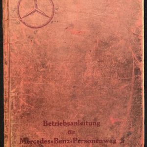 1937 Mercedes 540K owner's manual
