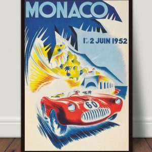 1952 Monaco GP original poster