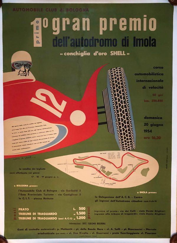 1954 Italian GP at Imola event poster - large