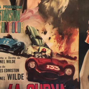 1957 "La Curva Del Diavolo" (Devil's Hairpin) Italian movie poster
