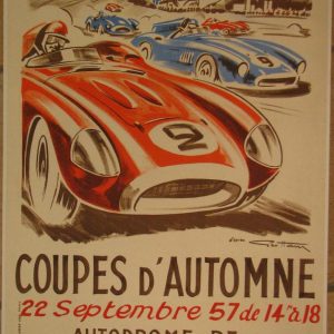 1957 Coupes d'Automne Autodrome de Linas-Montlhery poster