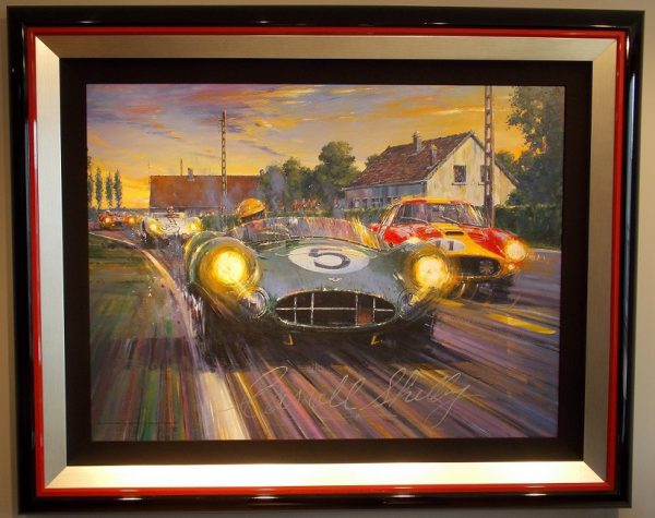 1959 - Shelby at Le Mans - Original Painting & Signed Canvas Print