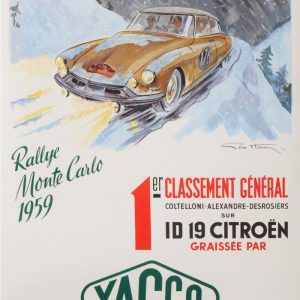 1959 Monte Carlo rally poster
