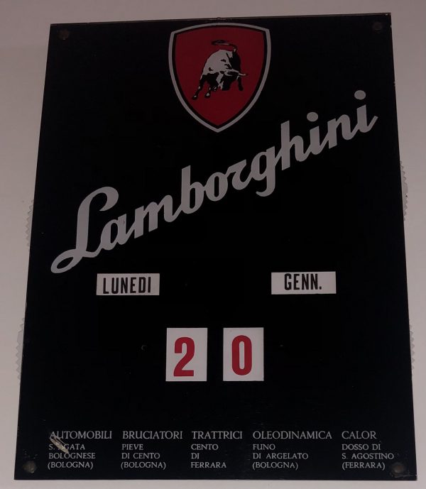 1960s Lamborghini Factory perpetual calendar