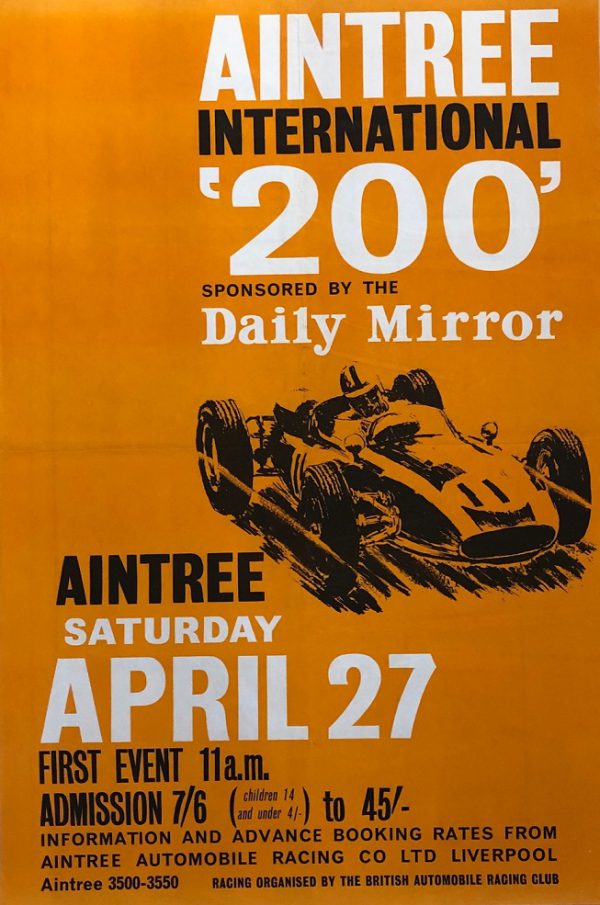 1961 British GP at Aintree poster