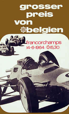1964 Belgian GP at Francorchamps event poster