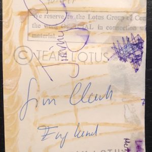 1965 Jim Clark signed portrait photo