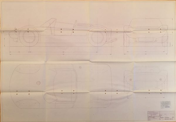 1965 Porsche 906 'Carrera 6' factory blueprint