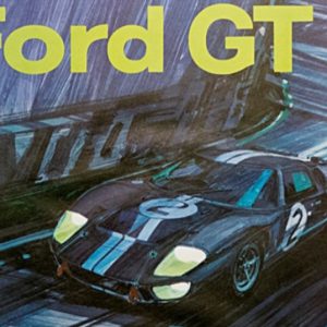 1966 Ford GT40 Mk II factory poster