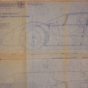 1966 Ferrari 330 P3 original factory blueprint body drawings