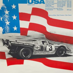 1971 Porsche Factory 12 Hours of Sebring poster