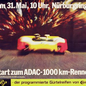 1970 ADAC 1000km - Rennen Nurburgring official event poster