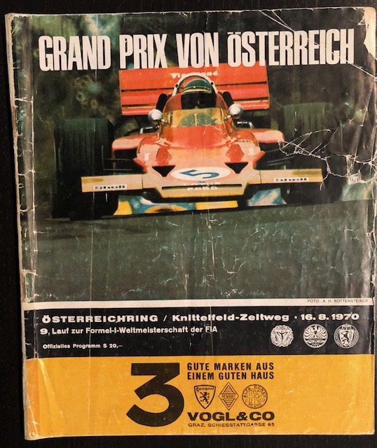 1970 Austrian GP multi-signed program