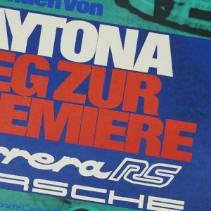 1973 Porsche Daytona factory victory poster