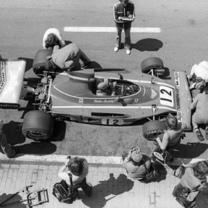 Race winner Niki Lauda (AUT) sits in the pits as mechanics work on his Ferrari 312B3 during practice.
Dutch Grand Prix, Rd 8, Zandvoort, Holland, 23 June 1974.