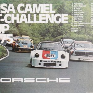 1975 Porsche IMSA Camel GT Challenge Cup factory poster