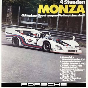 1976 Porsche Factory Monza victory poster