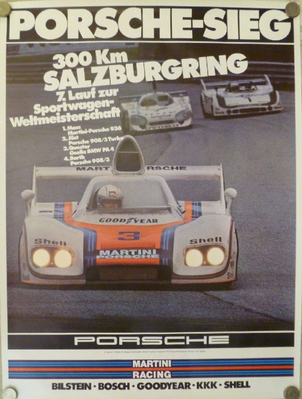 1976 Porsche Factory Salzburg victory poster