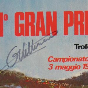 1981 San Marino GP at Imola poster signed by Gilles Villeneuve