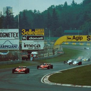 1981 San Marino GP at Imola poster signed by Gilles Villeneuve