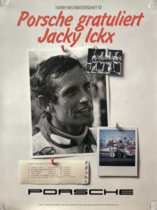 1982 Porsche Factory Jacky Ickx poster