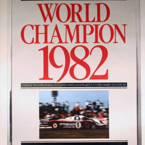 1982 Porsche Factory World Champion celebration poster