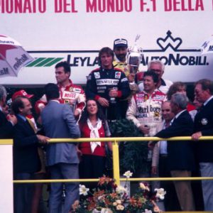 1982 Italian GP at Monza podium champagne bottle - Arnoux & Tambay