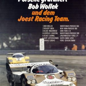 1983 Porsche Factory Bob Wollek Joest Racing Team celebration poster