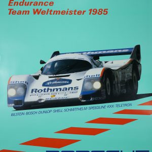 1985 Porsche Factory poster Weltmeister Endurance