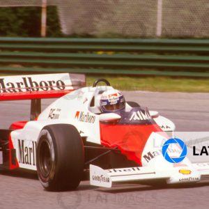 Osterreichring, Zeltweg, Austria.16-18 August 1985.Alain Prost (McLaren MP4/2B TAG Porsche) 1st position.Ref-85 AUT 13.World Copyright - LAT Photographic