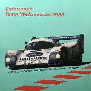1985 Porsche Factory poster Weltmeister Endurance