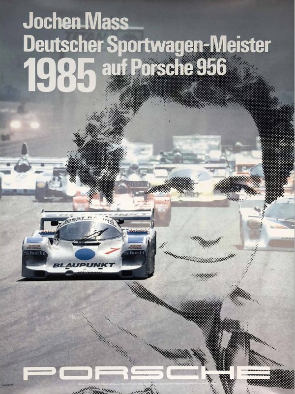 1985 Porsche Factory poster Jochen Mass