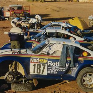 1986 Porsche Paris-Dakar factory poster