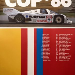 1986 Porsche Factory Porsche Cup celebration poster