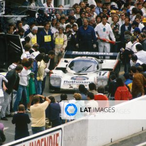 1987 Porsche Factory Le Mans win celebration poster