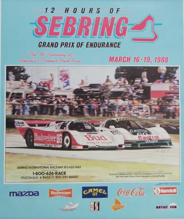 1988 Sebring 12 hr event poster