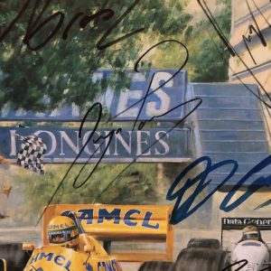 1988 Monaco GP multi-signed poster (Senna)