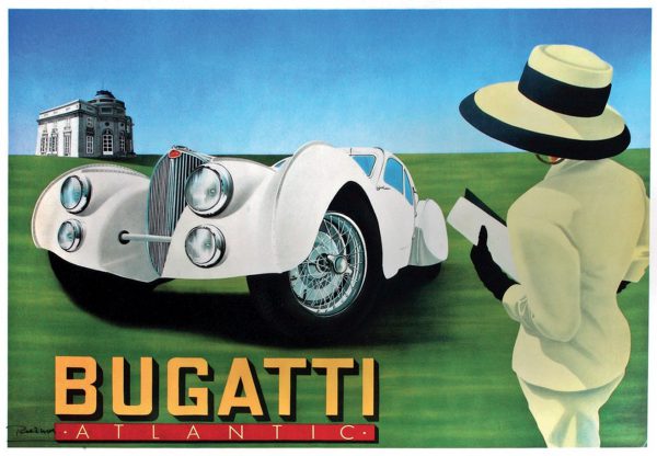 1989 Bugatti Type 57 Atlantic poster by Razzia