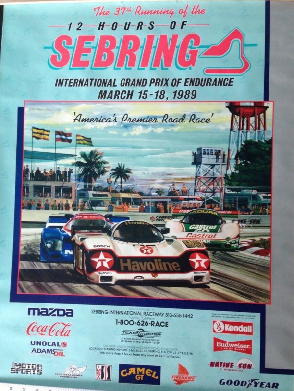 1989 Sebring 12 hr event poster