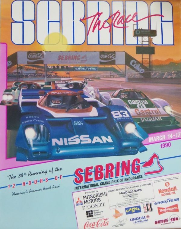 1990 Sebring 12 hr event poster