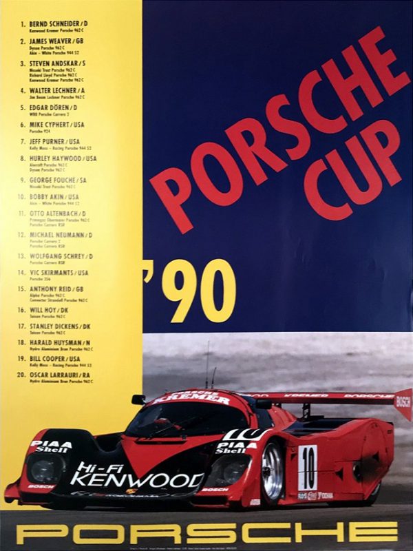 1990 Porsche Cup factory celebration poster