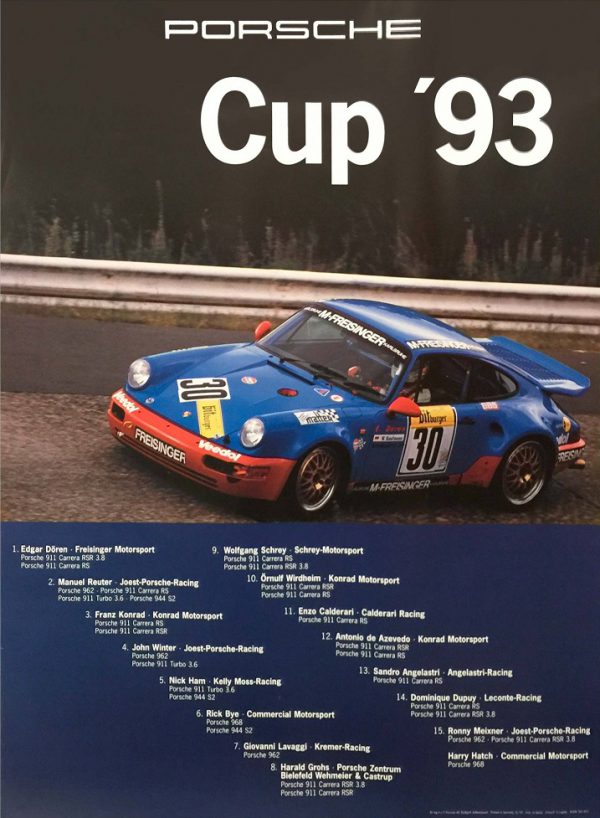 1993 Porsche Cup factory poster