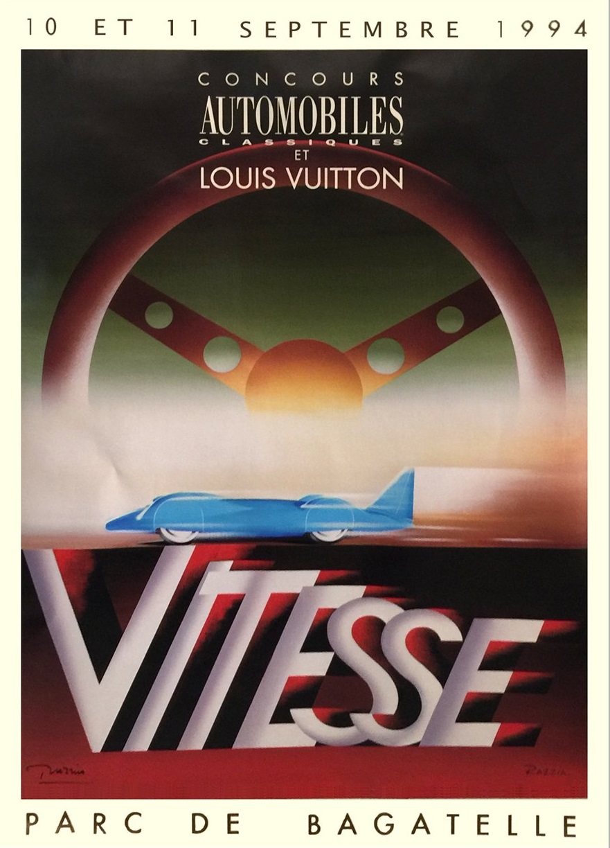 Collector Studio - Fine Automotive Memorabilia - 1994 'Concours d'Elégance  Louis Vuitton' Vitesse poster by Razzia