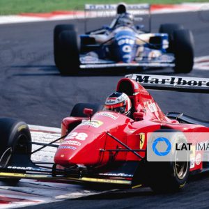 1994 Italian Grand Prix.
Monza, Italy. 
9-11 September 1994.
Gerhard Berger (Ferrari 412T1B) 2nd position.
Ref-94 ITA 22.
World Copyright - LAT Photographic
