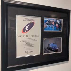 1999 McLaren F1 'XP5' Guinness Book World Record Certificate
